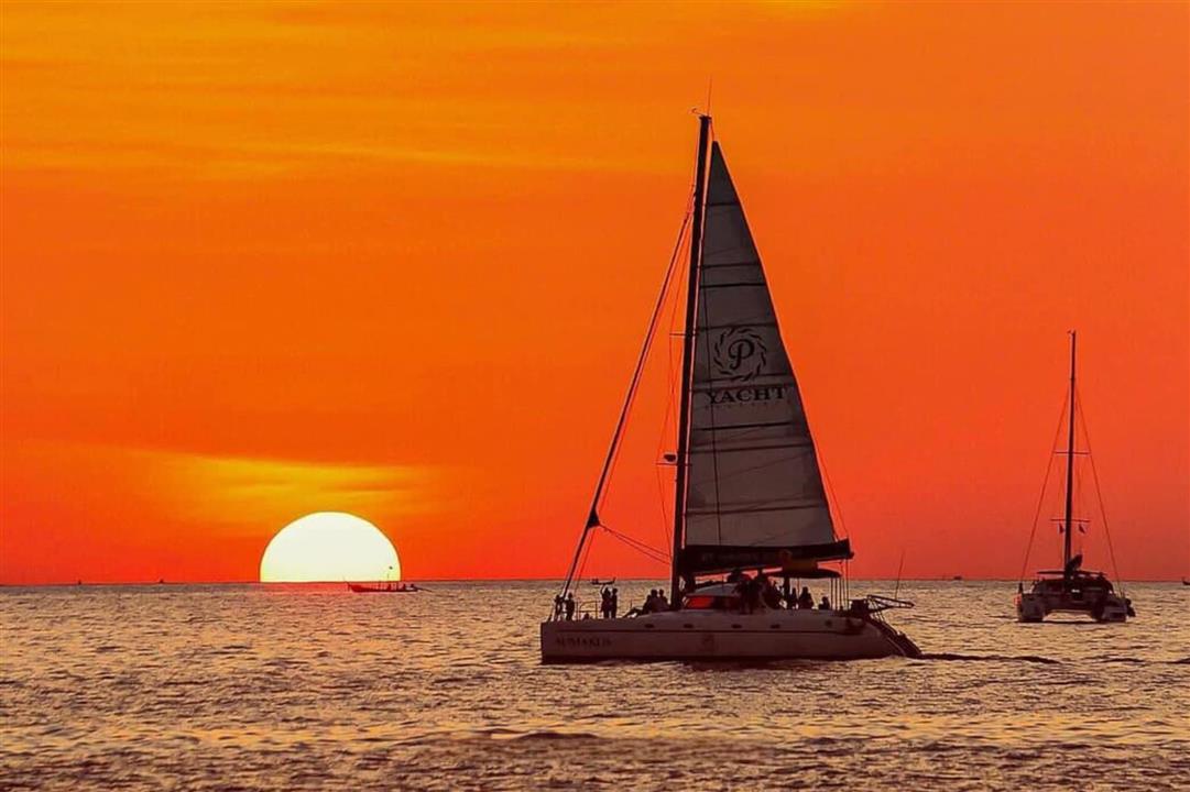 Coral Island + Sunset By Sailing Catamaran (Half Day Trip)